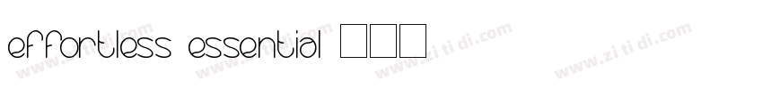 effortless essential字体转换